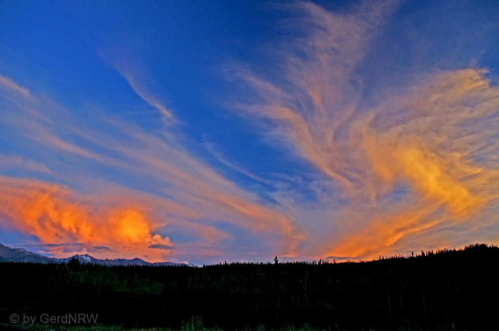 Midnight Sky, Healy near Denali Nationalpark, Alaska, USA