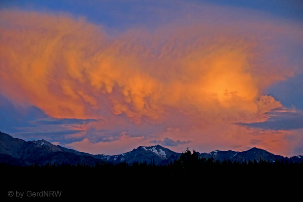 Midnight Sky, Healy near Denali Nationalpark, Alaska, USA