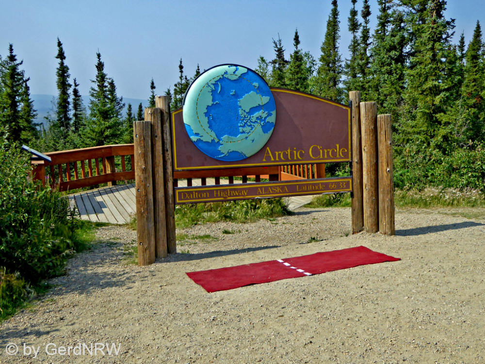 Arctic Circle (Polarkreis), Dalton Highway, Alaska, USA
