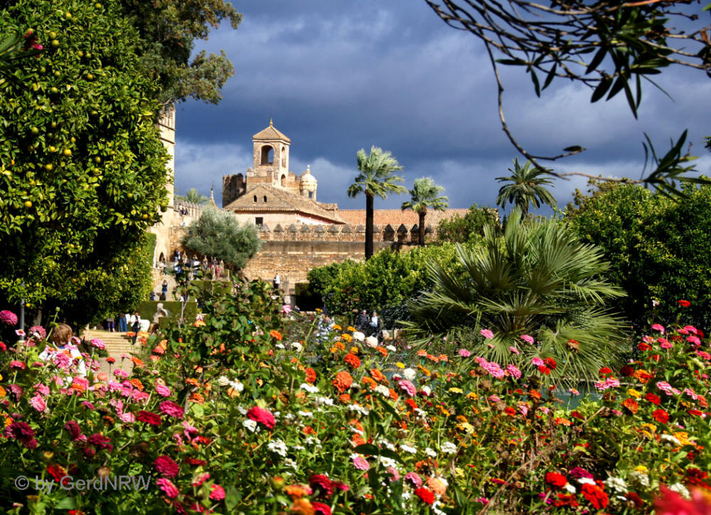 Garden, Alcázar de los Reyes Cristianos, Cordoba, Spain - Garten, Alcázar de los Reyes Cristianos, Cordoba, Spanien