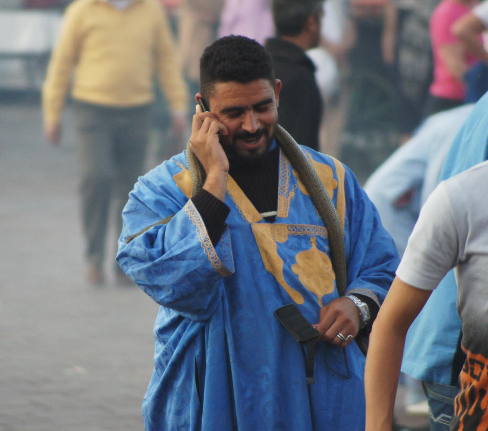 Between Tradition and Modern, Jamaa el Fna, Marrakesh, Morocco - Zwischen Tradition und Moderne,Platz der Gauckler, Marrakesch, Marokko