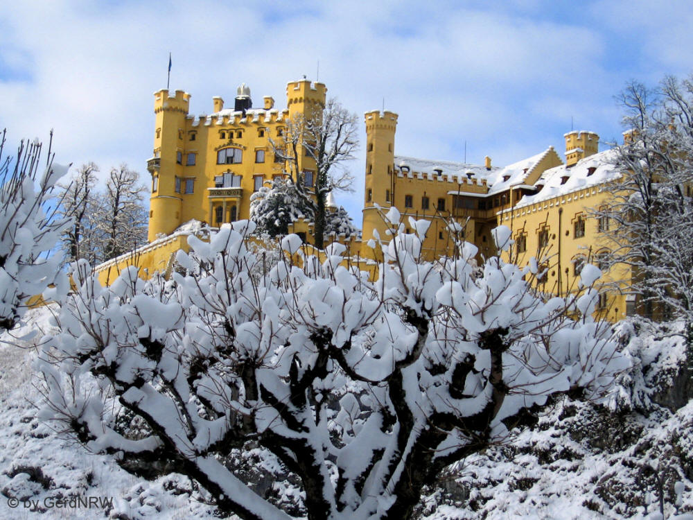 Hohenschwangau Castle, (Schloss Hohenschwangau), Fuessen, Germany