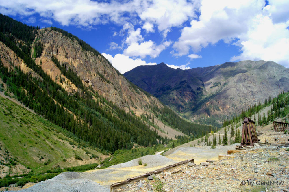 Beautiful surrounding of the Mine, Cunnigham Gorge, Near Silverton, Colorado - USA