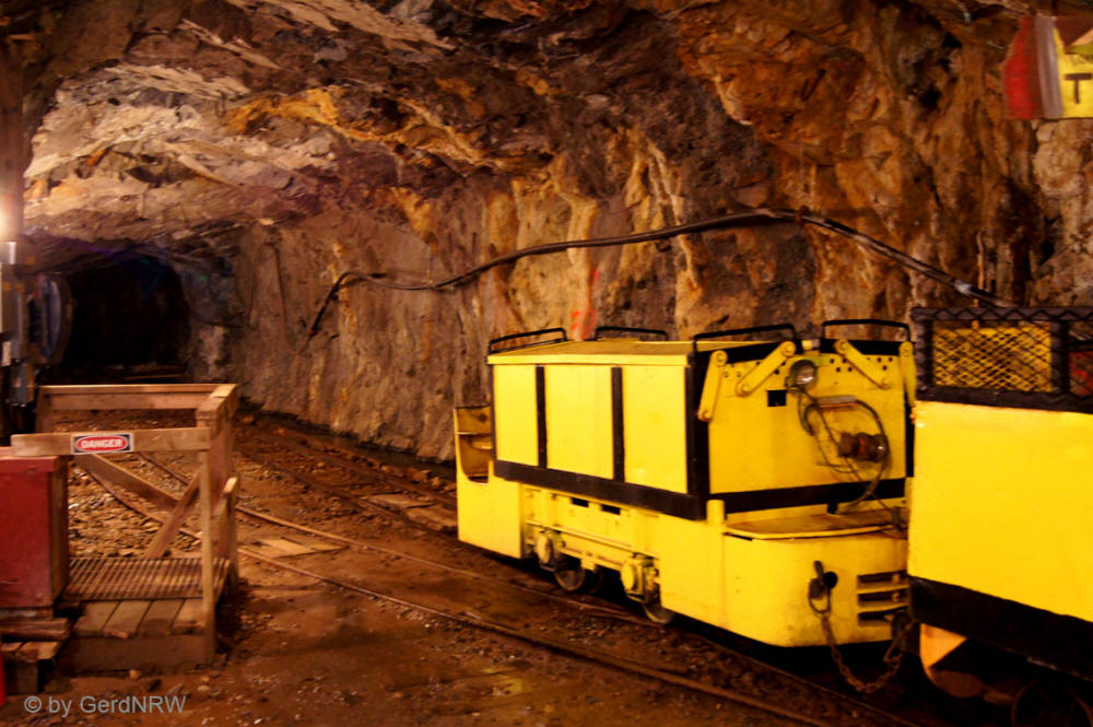 Mine train of Old 100 Mine, Near Silverton, Colorado - USA