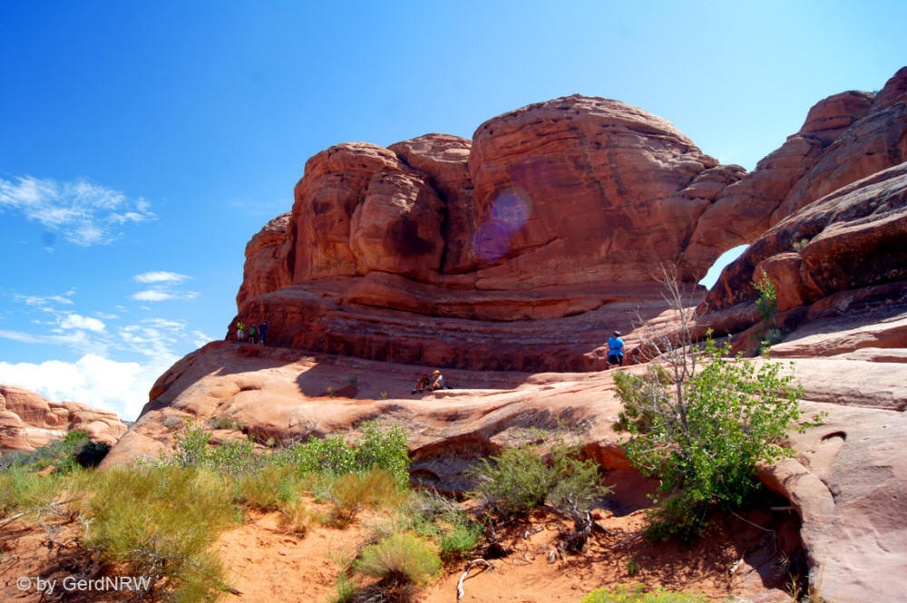 Along the hike path to Delicate Arch, Arches Nationalpark, Utah, USA