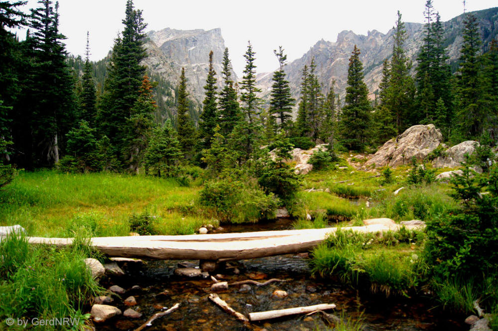 Hallets Peak from way to Dream Lake, Bear Lake Area, Rocky Mountains National Park, Colorado, USA