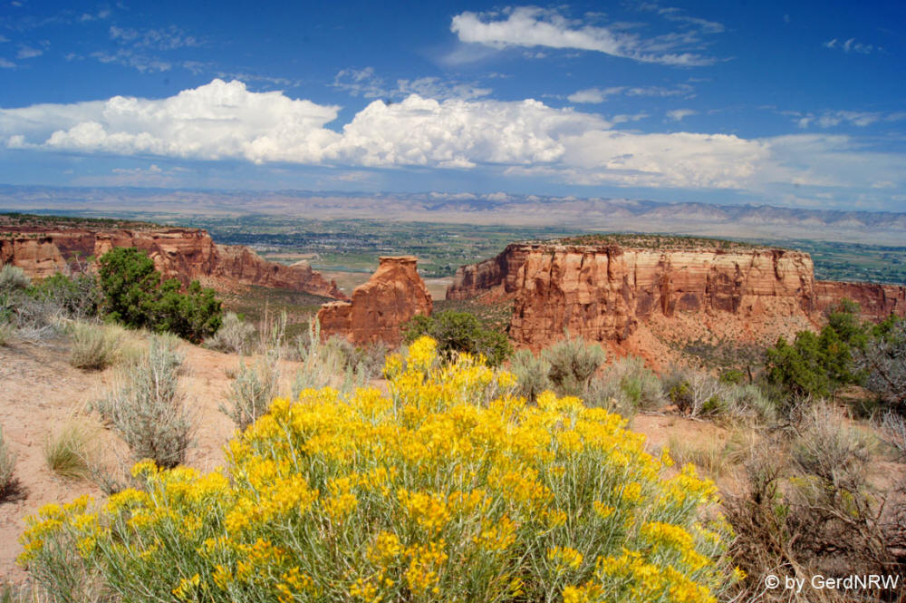 View over Colorado River Valley, Colorado National Monument, Colorado, USA