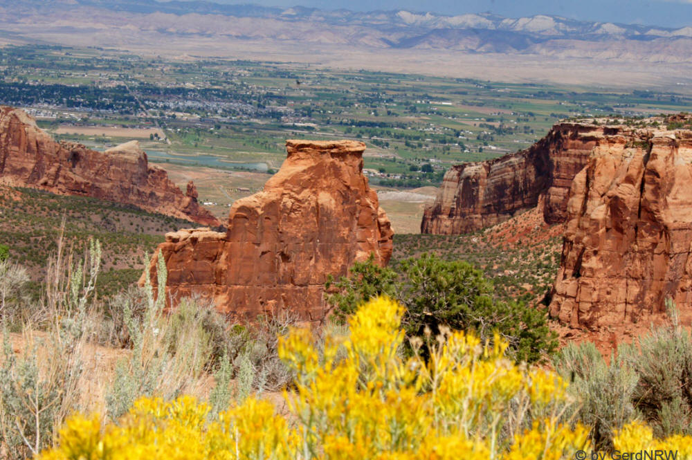 View over Colorado River Valley, Colorado National Monument, Colorado, USA