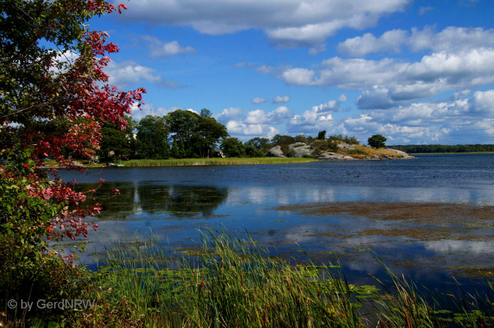 St. Lawrence River from 1000 Islands Parkway, Ontario, Canada - St. Laurence-Strom vom 1000 Islands Parkway, Ontario, Kanada